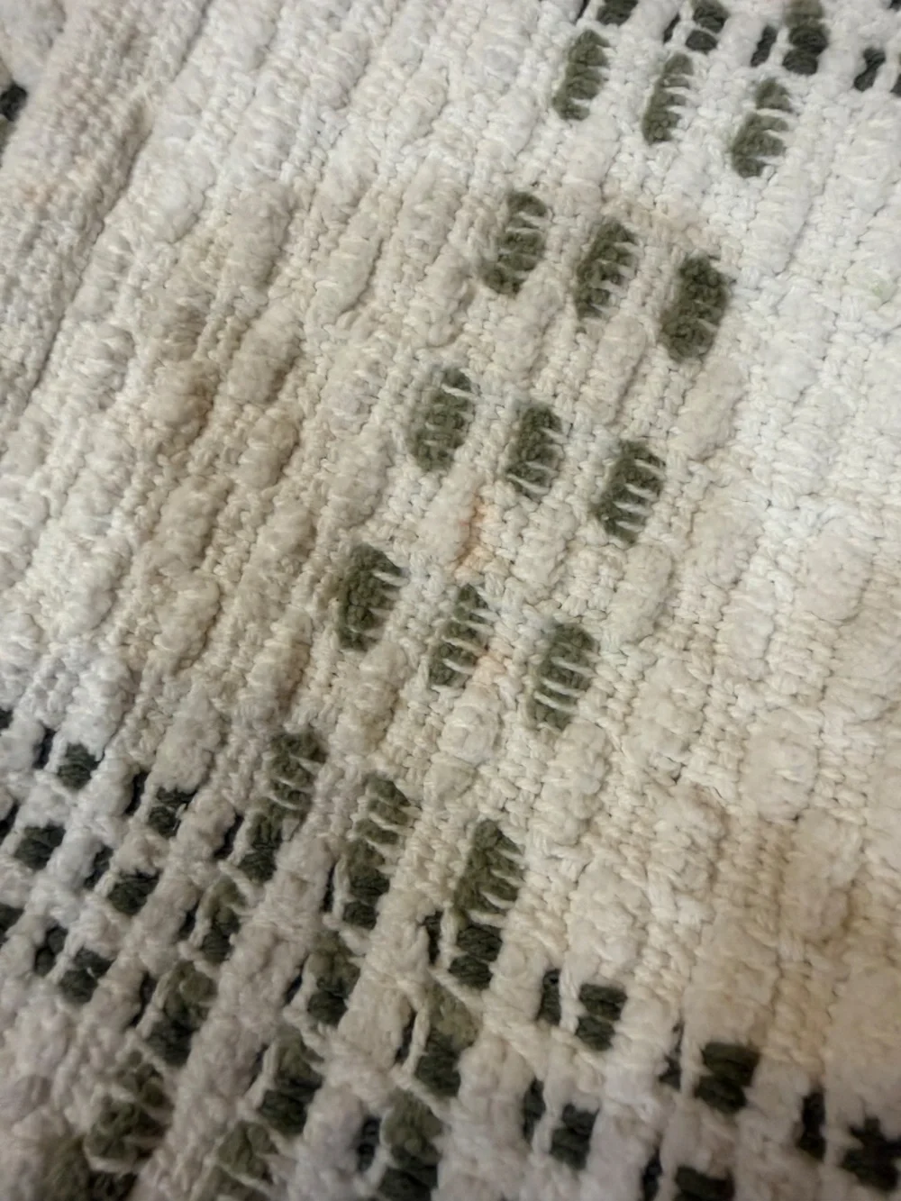 Hearth & Hand by Magnolia Green/Cream Open Plaid Bath Rug